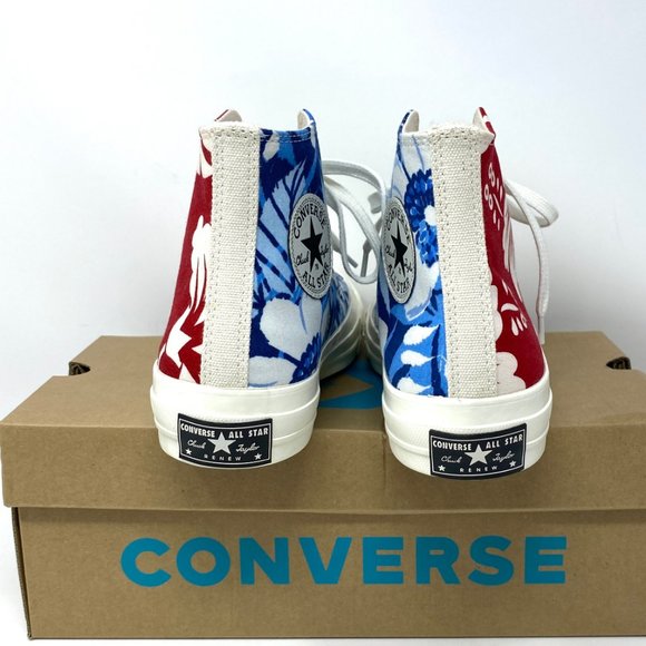 CONVERSE Women 170667C-RB  X BEYOND CTAS HI 70 Retro Alona Blue Red Canvas Sneak - Picture 5 of 11